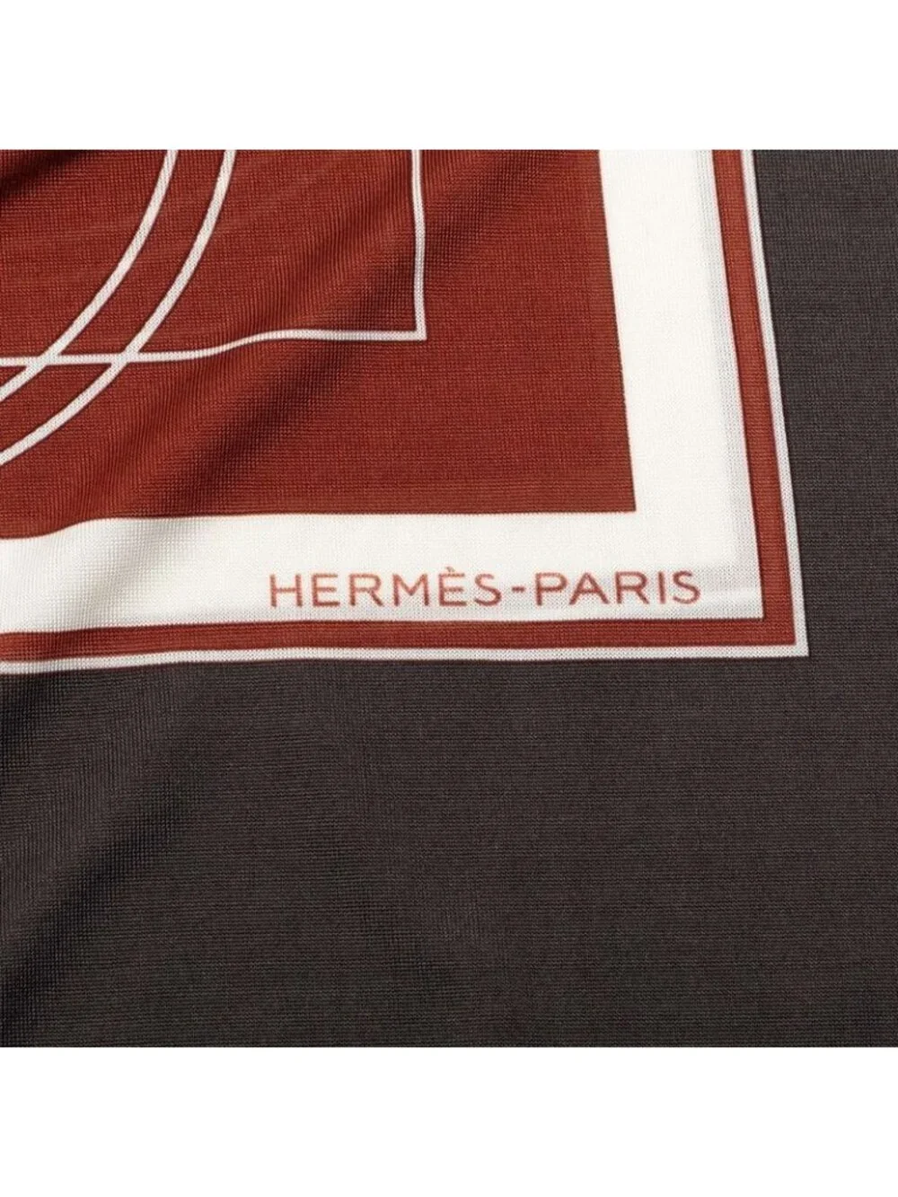 Hermes Smooth Carre 90 Ex Libris Scarf Large Gray Brown Multicolor Silk